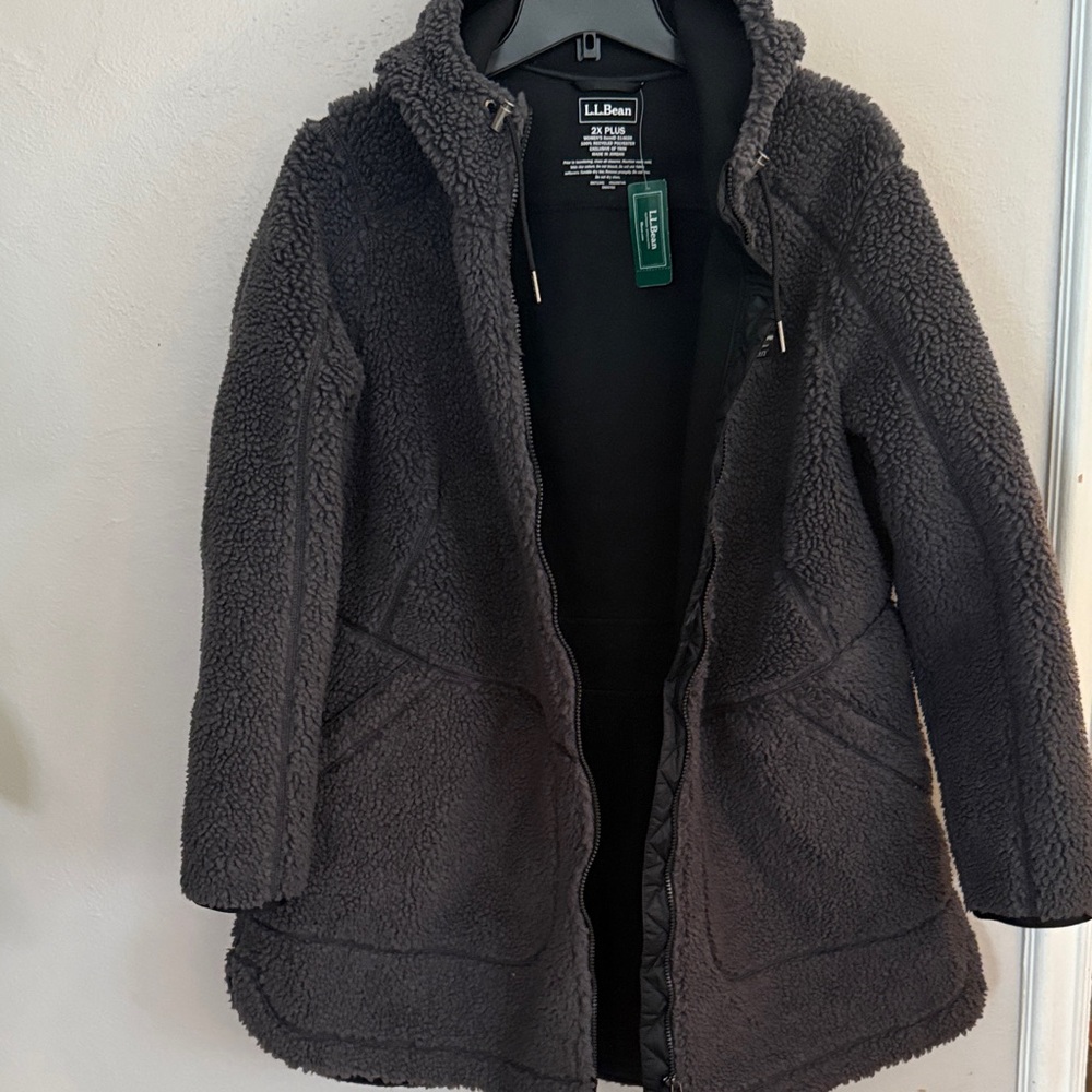 L.L. Bean Charcoal Sherpa Jacket